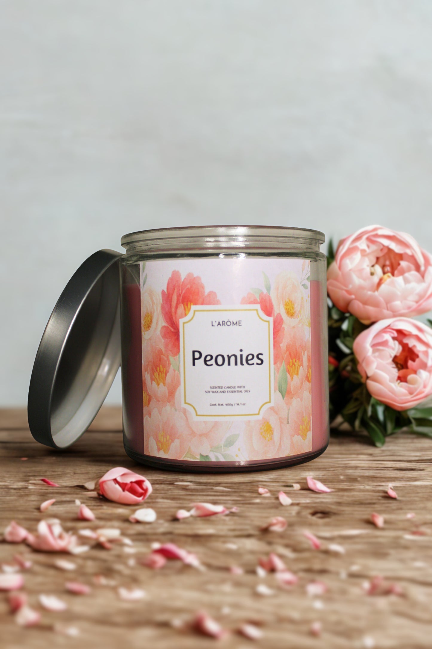 Vela aromática L'arôme - Peonies